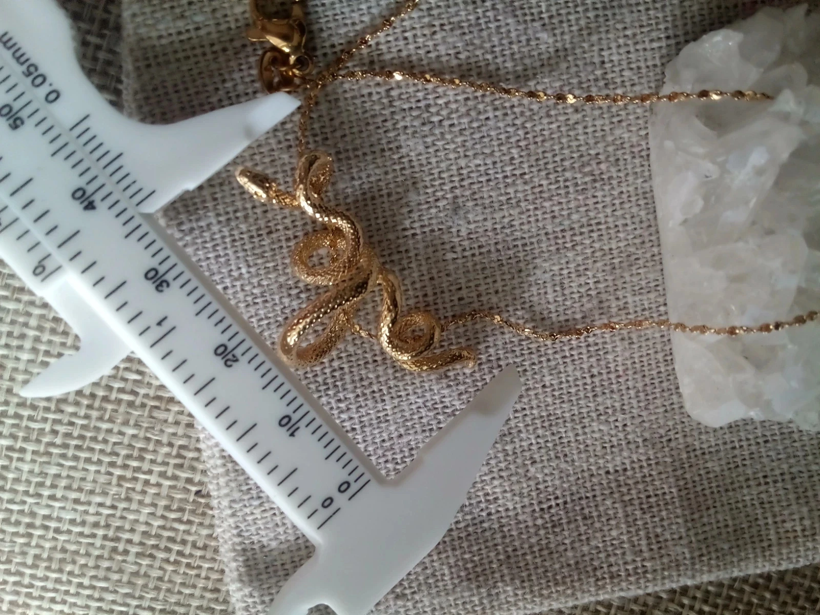 Collar colgante serpiente enrollada – photo 2